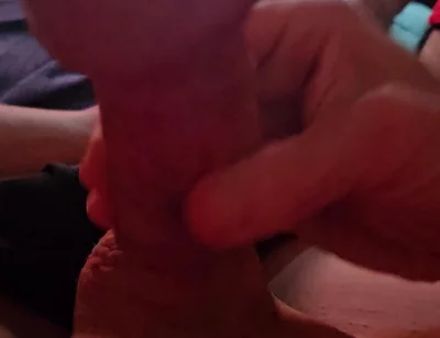 Thick Dripping Climax All Over My Mushroom Headed Shaft Natural Style