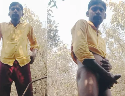 Rajesh Playboy 993 Outdoor Masturbating Big Cock and Cumming. Spanking Butt Stroking Cumshot