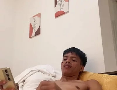 Filipino Twink Gets Hard, Jerking off to Explosive Cumshot