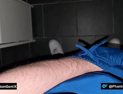 German Doctor Sneaks to Toilet and Jerks Out His Secret
