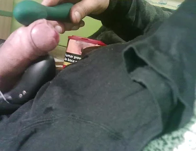 Double Toy Vibrating at the Tip Until Ejaculation