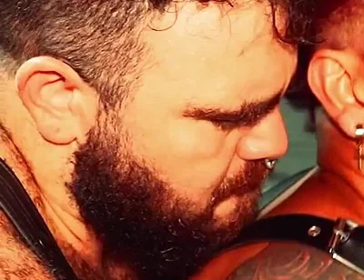 Locker Room Tattooed Bear Drills Deep Bareback