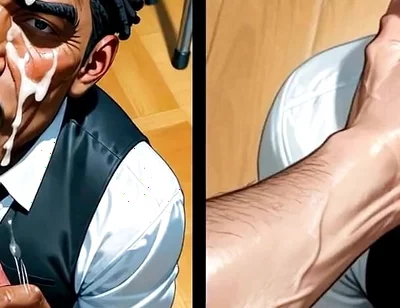 Black Waiter Sucks the Dicks of Customers and Kitchen Colleagues in Front of Everyone. Slide Pics Compilation Hentai