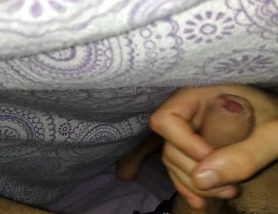 Boy Moaning and Jerking Good Wet Cock, in the Morning Under the Sheets! Better a Blowjob, Will You G