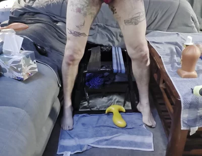 Butt slut ryan743 bounces on big dildo