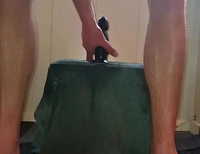 Solo Gay Extreme Anal Insertions - Triple Dildo - Remote - Dumbell