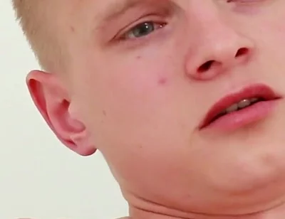Military twink Kenton slides into a toy