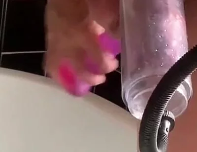 Dildo Stretching in the Bath