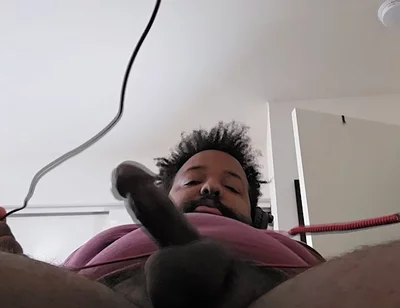 Sexy BBC Bear Spits on His Dick and Cums Hard!