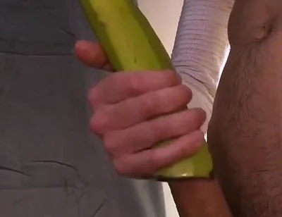 Homemade Banana Toy for Orgasm and Cum