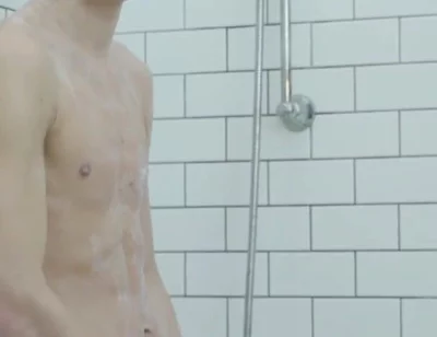 Young Randy Freja wank and cum in the bathroom