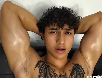Muscle Latino Twink Handjob