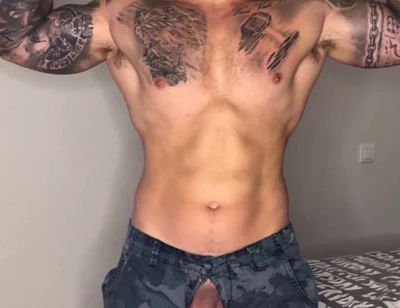 My Big Military Cock Cums with No Touch