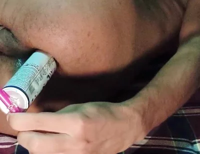 Gay Huge Ass Gape with Homemade Dildo