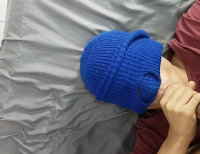Latin Twink Kneels and Swallows Everything From Muscular Gym Male