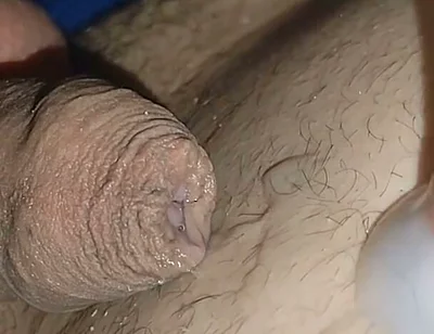 Intense Shot of Cum Coming Out of the Navel