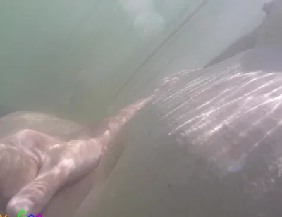 Jerking off Underwater and Pumping Cum Into the Water in a Stunning Mountain Lake