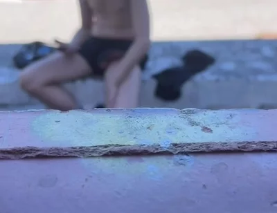 Amateur Boy Caught Freeballing and Exposing His Boner
