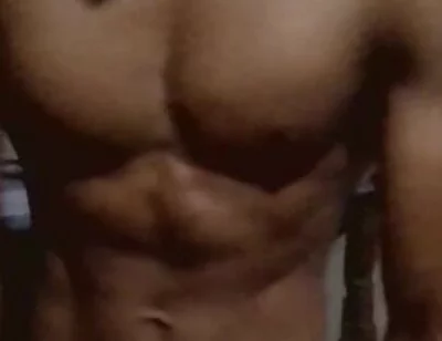 Showing His Abs and Core Area