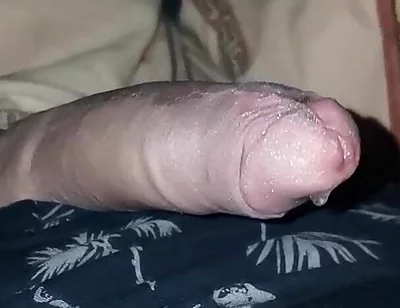 Bald Big Dick Is Very Excited at Night and Dripping Precum!