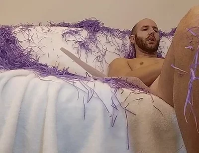 Inflatable Anal Sex Toy on Sofa