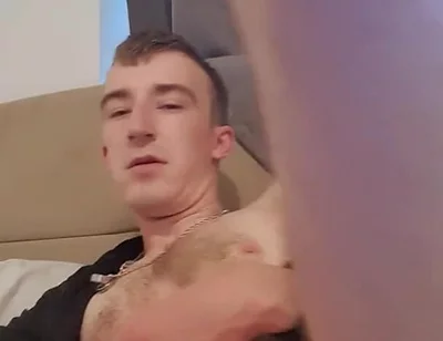 Skinny Lad Trys to Fuck Himself with Huge Cock
