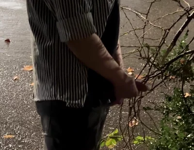 Risky Extreme Couple Jerk off Outdoor in Public Under the Rain (very Romantic)