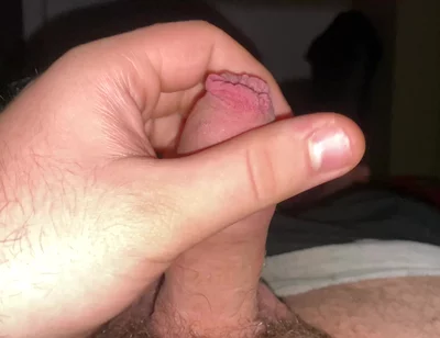 I caress my little penis before going to bed