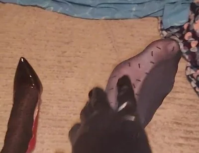Teasing My Pattern Black Pantyhose