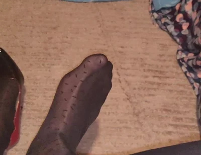 Teasing My Pattern Black Pantyhose
