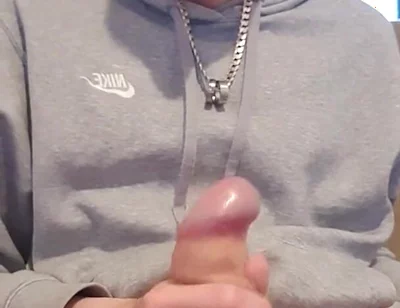 Skinny Lad Pulls Back Skin to Show Bellend