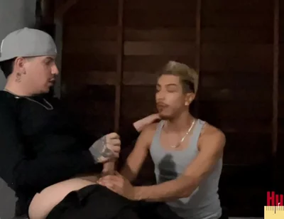 Gay Cholo Sucks Gang Thugs Cock