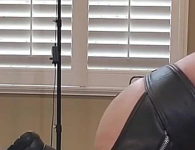 Getting My Hole Bred by Leather Stepdaddy on the Bed and in a Sling