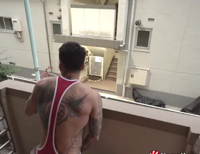 Yoshikawasakixxx - Yoshi Kawasaki Jerks off His Dick in Balcony