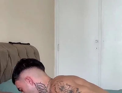 Tatted Papi Fucked by Muscle Bareback Sexy Hung Big Dick Latino