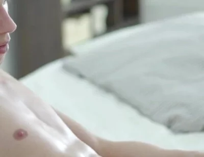 Handsome young boy displays his hole and wanking his big dick
