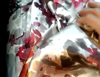 Satin Flower Dress Masturbation