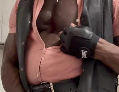 Tight Jeans Leather Waistcoat Smoke Jerk Session
