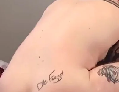 Muscle Bear Cums While Getting Fucked by Tattooed Stud