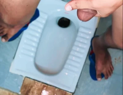 Desi Village Boy Cum Desi Bathroom