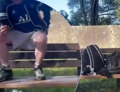 Amateur Boy Lost a Bet and Had to Expose and Touch His Cock in a Park