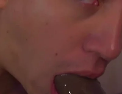 Stepdaddy’s Little Sissy Bitch Sucks and Deepthroats Big Black Cock