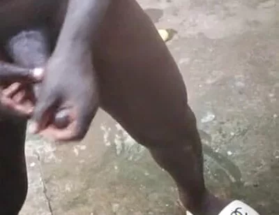 African Prince with Giant BBC Makes Sextape While in Wash Rooms