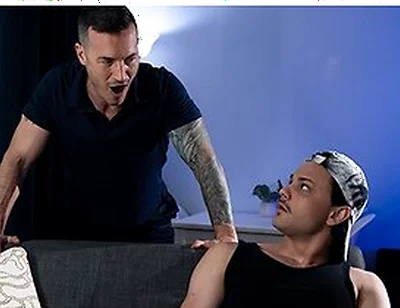 Horny Jock Derek Kage Caught Babysitter Enzo Muller Watching Soft Porn