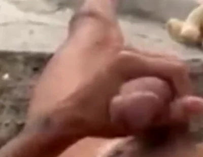 A Cumshot to Relieve Stress in the Backyard