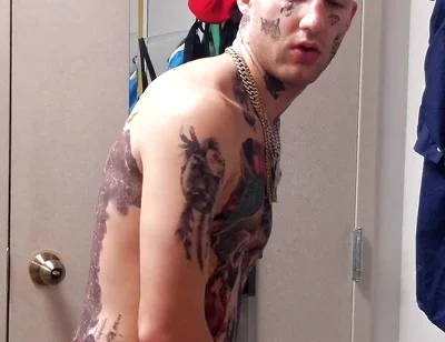 Face Tatted Dildo Fucking