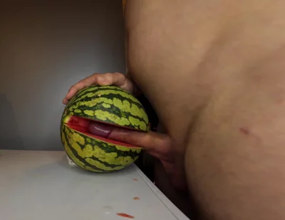 My Way of Beeing a Vegan. Fucking a Watermelon