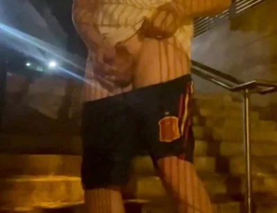 Amateur Straight Boy Caught Pissing in the Street