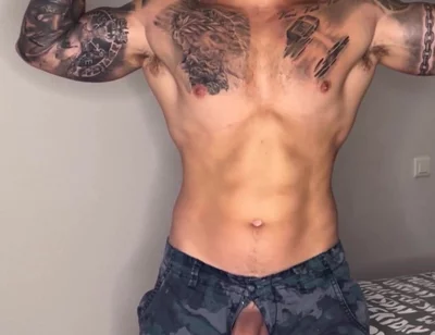 My Big Military Cock Cums with No Touch and Talking Dirty