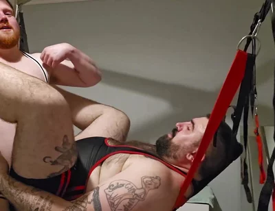 Rugby Hunk Fucks Bear in Sling